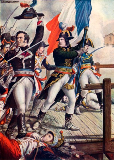 Napoleão Bonaparte na batalha de Arcole de Tancredi Scarpelli