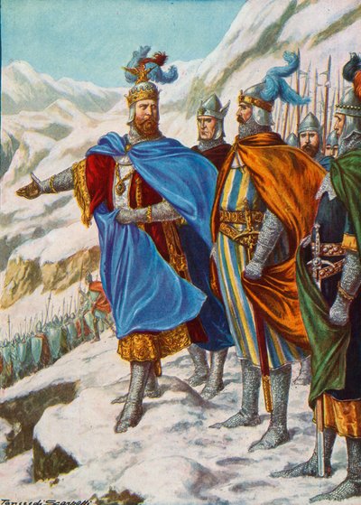 Otto I, Sacro Imperador Romano, invadiu a Itália em 951 de Tancredi Scarpelli