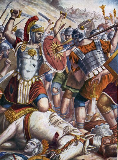 Antiquite romana: O general romano Lucullus (115-67 AC) conquistou Tigrane II e as armees Pôntico e Arménio e apreendeu Tigranocerte (Tigranokert ou Tigranocerta) que pilhou, Arménia, 6 de Outubro de 69 AC (guerras orientais: general romano Lucullus durant de Tancredi Scarpelli