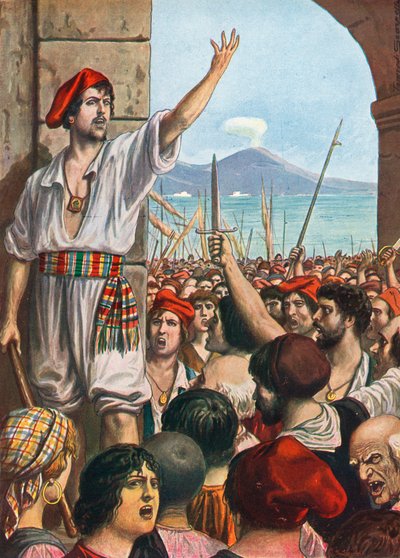 Tomasso Aniello, conhecido como Masaniello, foi o principal espírito de revolta em Nápoles, 1647 de Tancredi Scarpelli