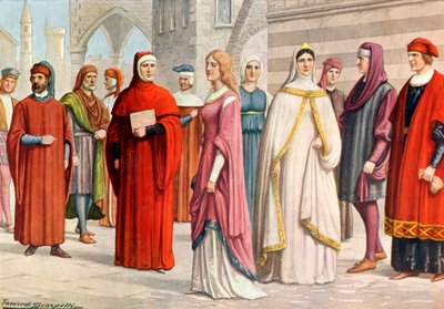 Trajes toscanos do século 13 de Tancredi Scarpelli