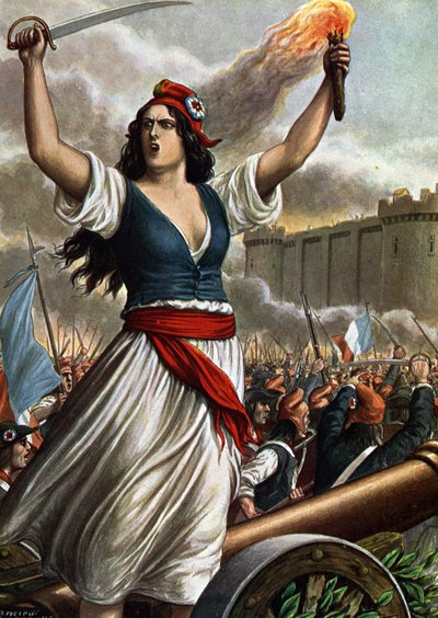 Revolução Francesa de 1789: a tomada da Bastilha em 14 de julho de Tancredi Scarpelli