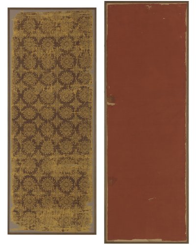 Fragmento de brocado (seda) de Tang Dynasty Chinese School