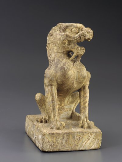 Leão guardião de Tang Dynasty Chinese School