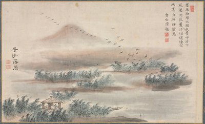 Uma das oito vistas dos rios Xiao e Xiang, 1788. de Tani Bunch