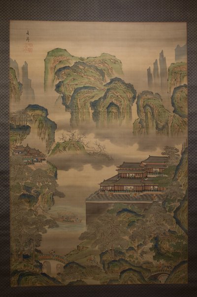 Palace Landscape, início do século XIX. de Tani Buncho