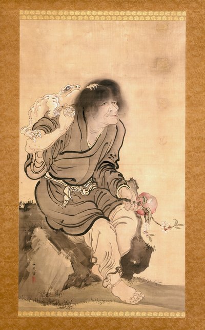 Xiama (tinta e cor clara sobre seda) de Tani Buncho