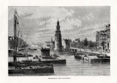 O Kalkmarkt, Amsterdã, Holanda, 1879 de Taylor