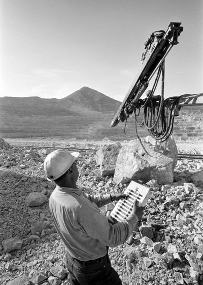 Preparação das minas em Morenci AZ para a fundição de Phelps Dodge Smelter Douglas Arizona, fundição... de Ted Spiegel