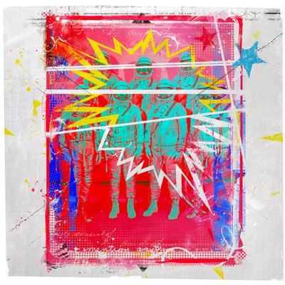 Astronaut stars, 2015 (mídia mista sobre tela) de Teis Albers