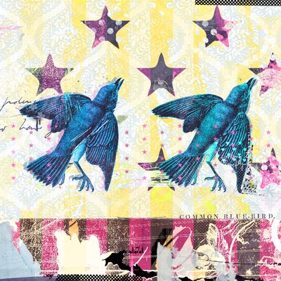 Birds in Serie, 2015 (Colagem sobre tela) de Teis Albers