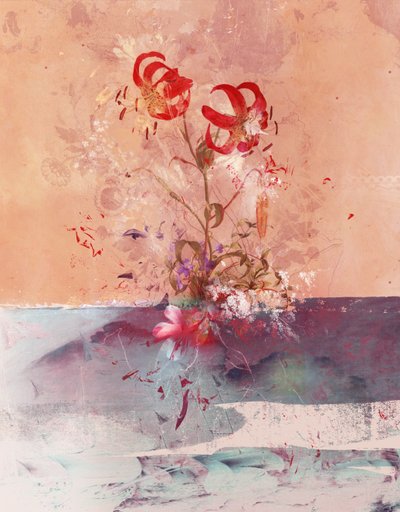 Floriage II, 2020 (suportes mistos sobre tela) de Teis Albers