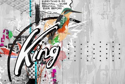 Kingbird, 2015 (Colagem sobre tela) de Teis Albers