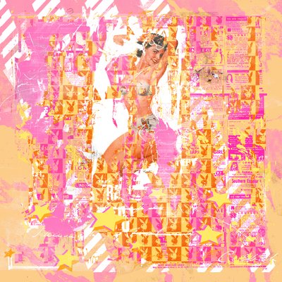 Pinup2, 2014 (mídia mista sobre tela) de Teis Albers