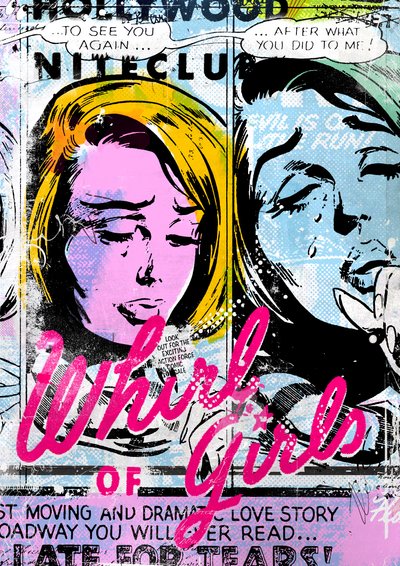 Whirl of Girls, 2015 (Colagem sobre tela) de Teis Albers