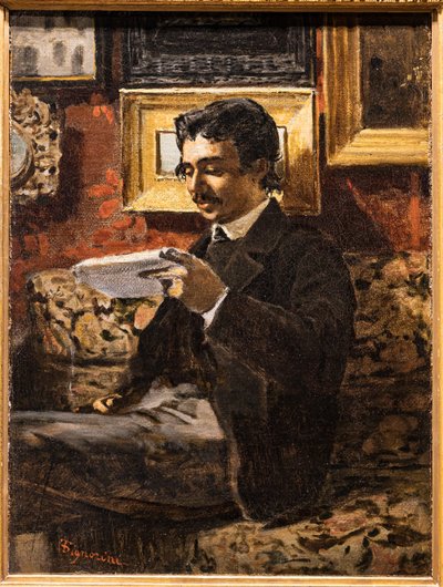 Homem que lê de Telemaco Signorini