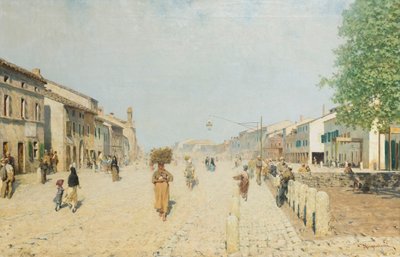 O subúrbio de Porta Adriana em Ravenna de Telemaco Signorini