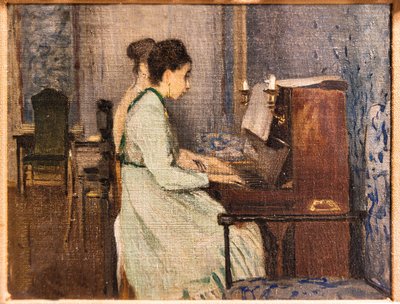 A lição de piano de Telemaco Signorini