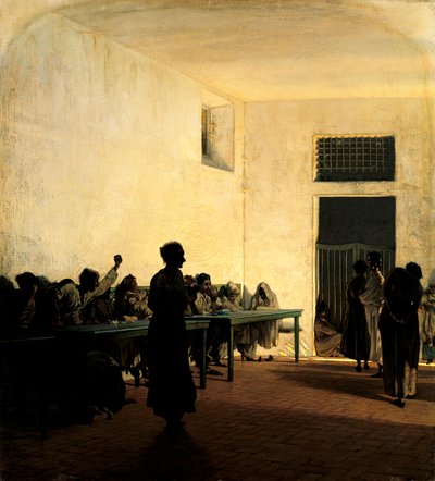 Ala de Madwomen at St Bonifazio in Florence by Telemaco Signorini (1835-1901) de Telemaco Signorini