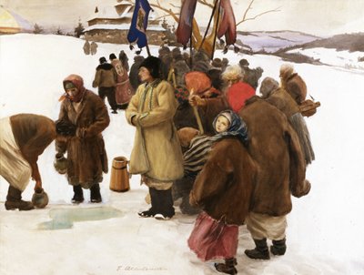 Natal Ortodoxo nos Cárpatos Orientais: a Bênção da Água de Teodor Axentowicz