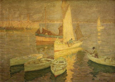 Sunset Glow, St Ives, c.1925 (óleo sobre tela) de Terrick Williams