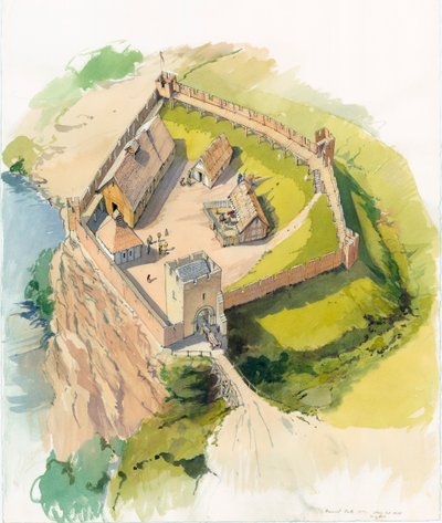 Castelo de Barnard, Durham, c1100 de Terry Ball