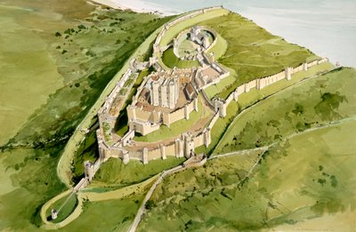Castelo de Dover, c1300, c1990-2010 de Terry Ball
