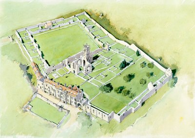 Monte Grace Priory, século 15, c1990-2010 de Terry Ball