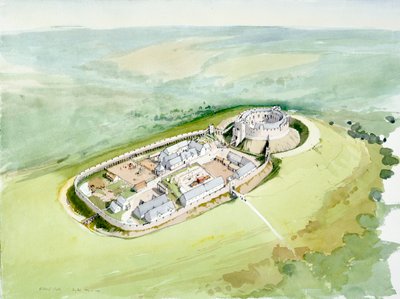 Castelo Restormel, século XIV, c1990-2010 de Terry Ball
