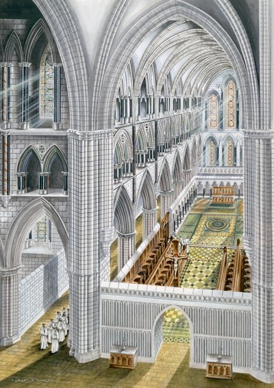 Abadia de Rievaulx, início do século XIII, c1990-2010 de Terry Ball