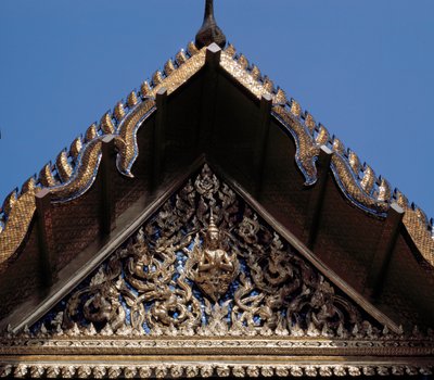 Detalhe de uma porta de Thai School