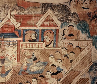 Detalhe do mural de Thai School