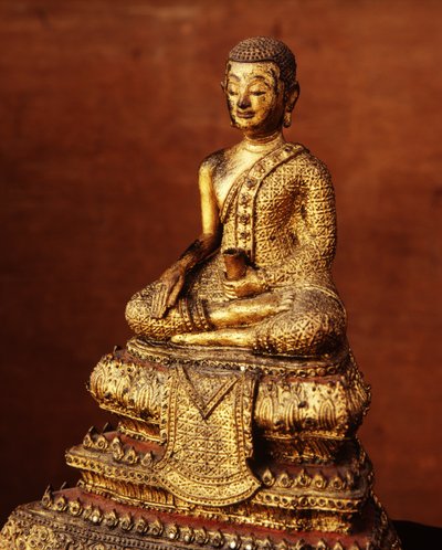 Imagem de monge do início do século XIX (bronze) de Thai School