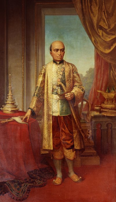 Retrato do rei Phra Buda Lertla Napalai de Thai School