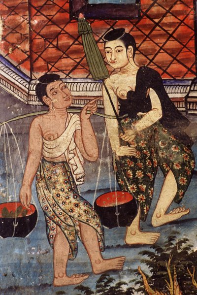 Mulheres tailandesas (mural) de Thai School