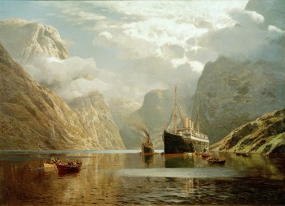 O Auguste Victoria no Naeröfjord de Karl Paul Themistocles von Eckenbrecher