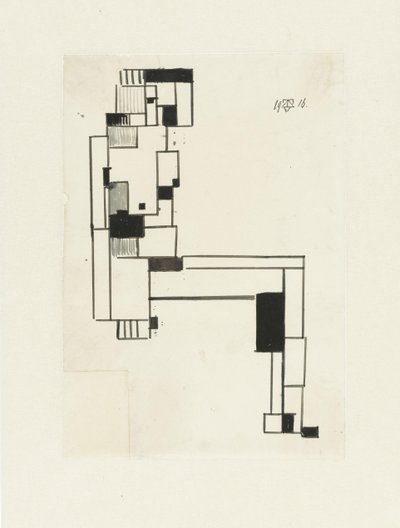 Nu feminino sentado, a mão na cabeça Nu feminino sentado de Theo van Doesburg (signed by artist)