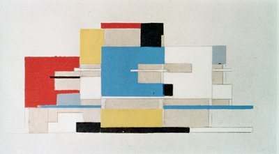 Estudo das cores para arquitetura de Theo van Doesburg