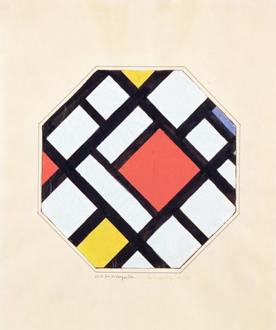 Estudo para uma composição, 1923 de Theo van Doesburg