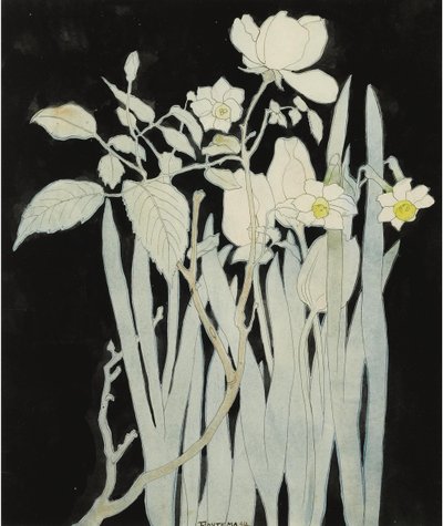 Narcisos Amarelos E Rosas. de Theo van Hoytema