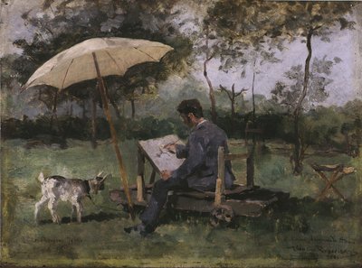 Pintura Armand Heins (óleo sobre painel) de Théo van Rysselberghe