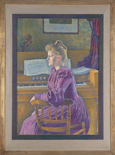 Maria Sèthe ao harmónio de Théo van Rysselberghe