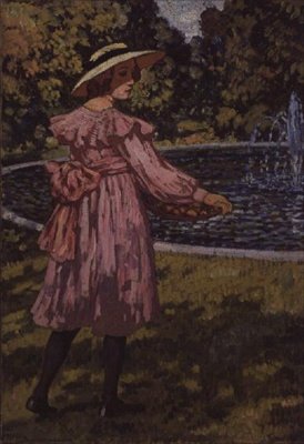 Retrato da Filha do Artista, Elizabeth, c.1910 (óleo sobre tela) de Théo van Rysselberghe