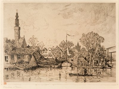 Estaleiro em Edam (Países Baixos) de Théo van Rysselberghe