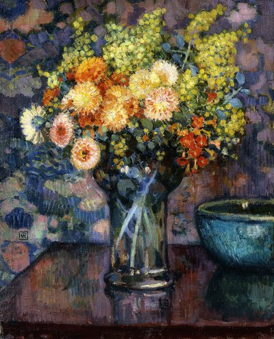 Vaso de flores; Vaso de flores, c.1911 de Théo van Rysselberghe