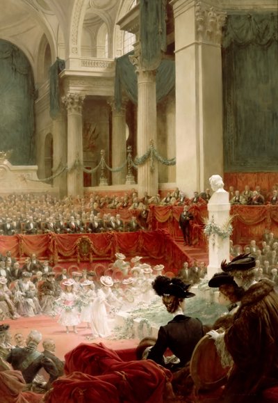 Comemoração do 100º aniversário de Victor Hugo no Panthéon, na presença do Presidente Félix de Theobald Chartran