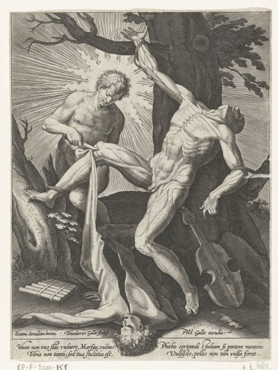 Colcha Apollo Marsyas de Theodoor Galle