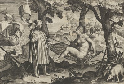 New Inventions of Modern Times [Nova Reperta], The Discovery of America, plate 1, ca. ..., ca. 1600. de Theodoor Galle