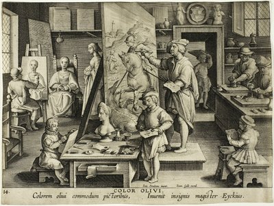 A invenção da pintura a óleo de Theodoor Galle