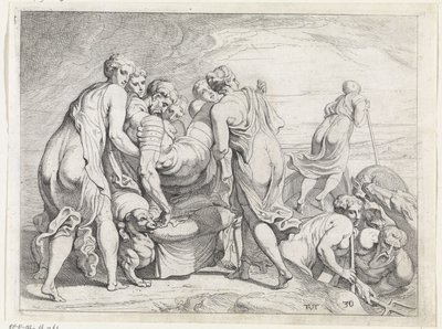 Faiaken traz o Odisseu adormecido para Ítaca Os Trabalhos de Ulisses (título da série) de Theodoor van Thulden